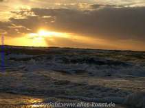 Sonnenuntergang im Fischland am Strand  bei Wustrow